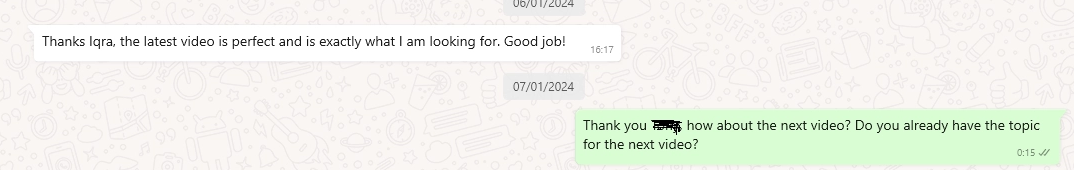 Client testimonial